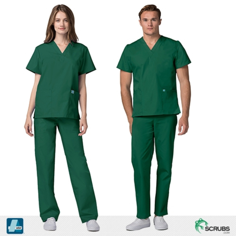 NWT Adar Uniforms Hunter Green Scrubs Size XS